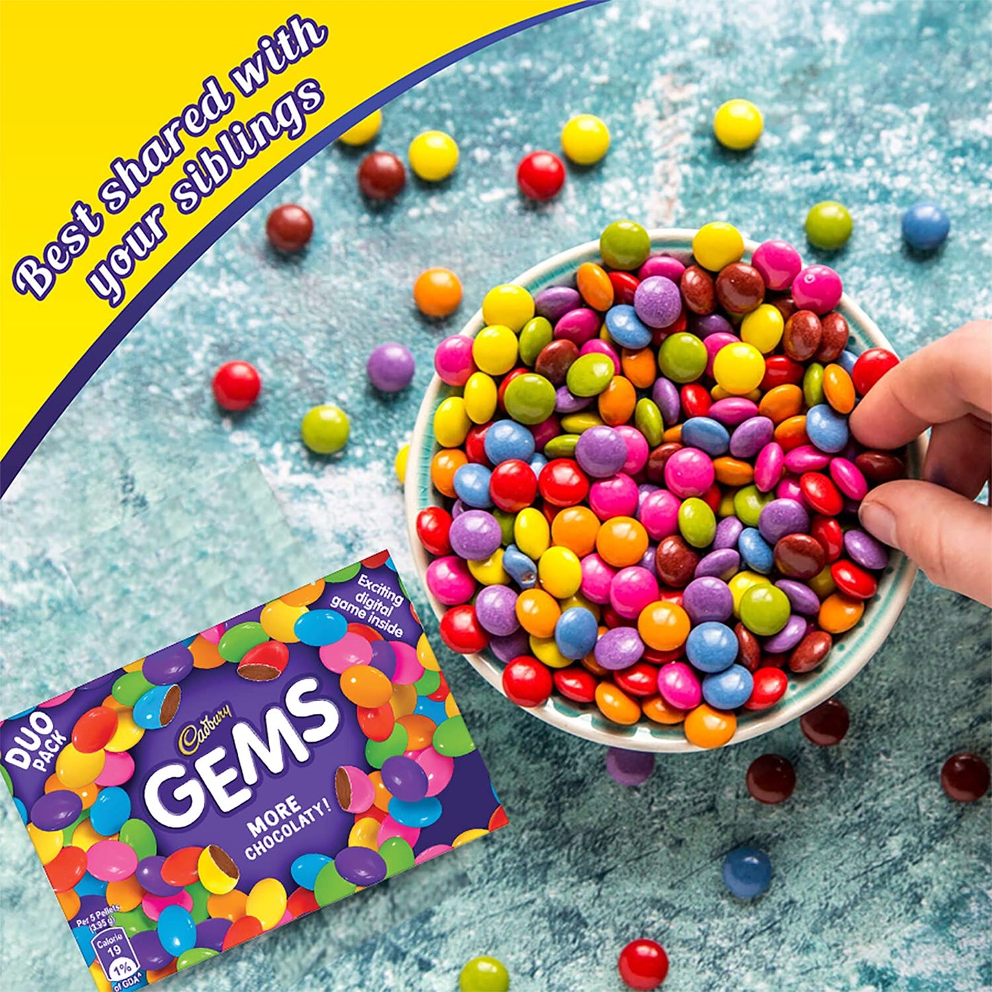 Cadbury Gems Chocolate, 17.8g (Pack of 12)