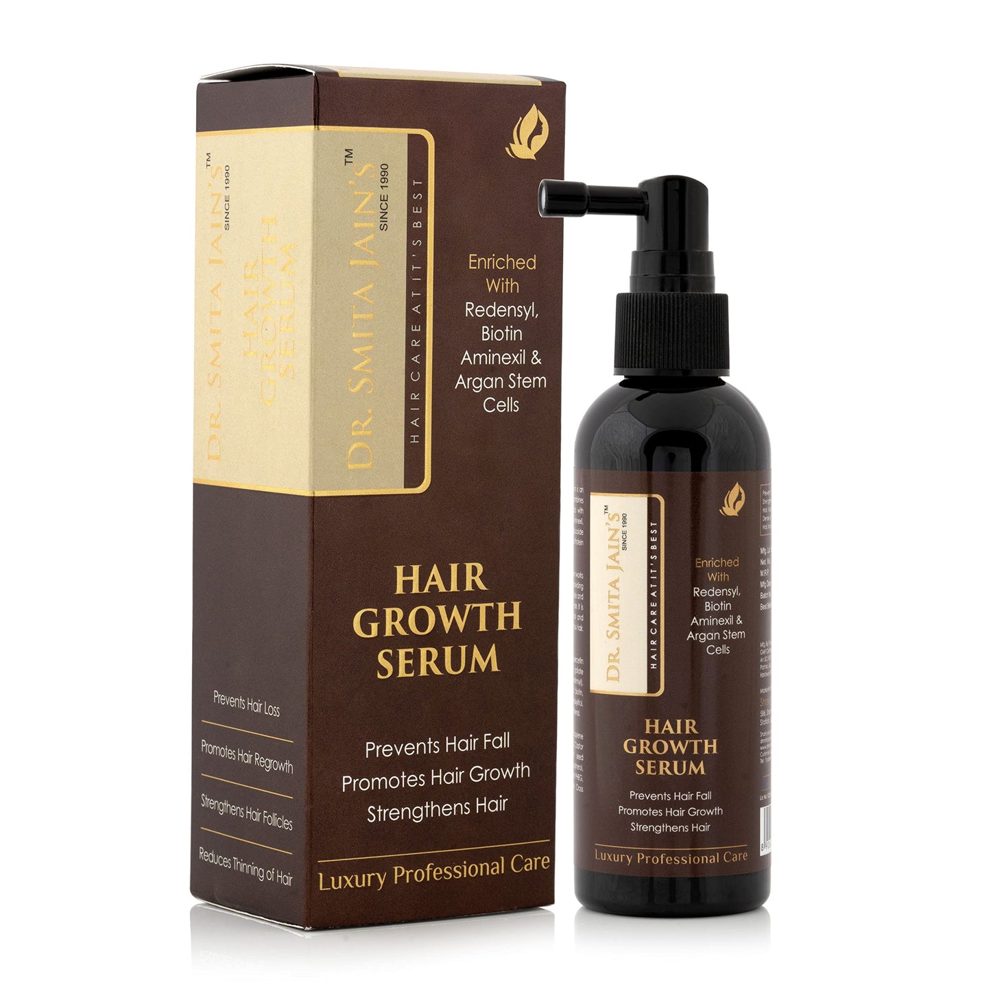 DR. SMITA JAIN'S Hair Growth Serum | Advanced Fortified Formulation With Redensyl, Aminexil, Biotin For Hair Fall Control | For Men & Women | 60ml