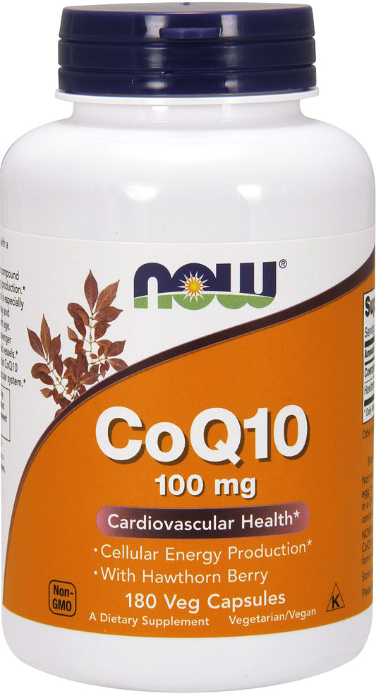 Now Foods, CoQ10, 100 mg, 180 Veg Capsules