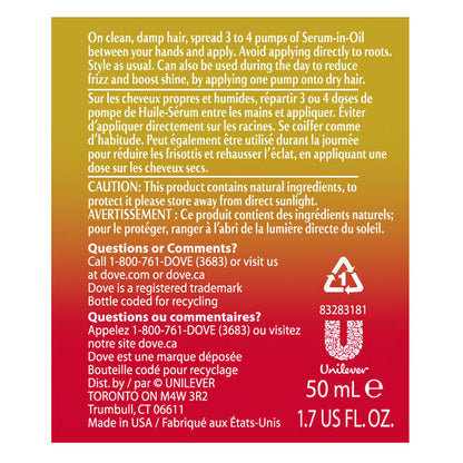 Dove Regenerative Nourishment Serum-in-Oil, 1.69 Ounce