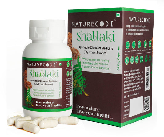 Nature Code Shallaki Extract 450MG Capsules for Bone & Joint Wellness, Reduces pain and inflammation Ayurvedic 60 Veg Capsules